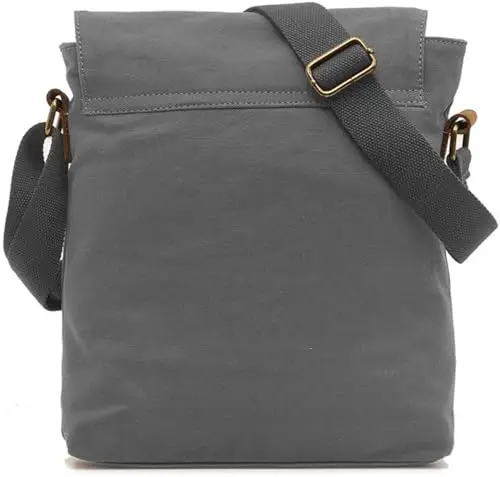 Sechunk Borse a tracolla in tela borse a tracolla borse messenger borsa borsa zaino per uomo donna, Grigio miniatura 3