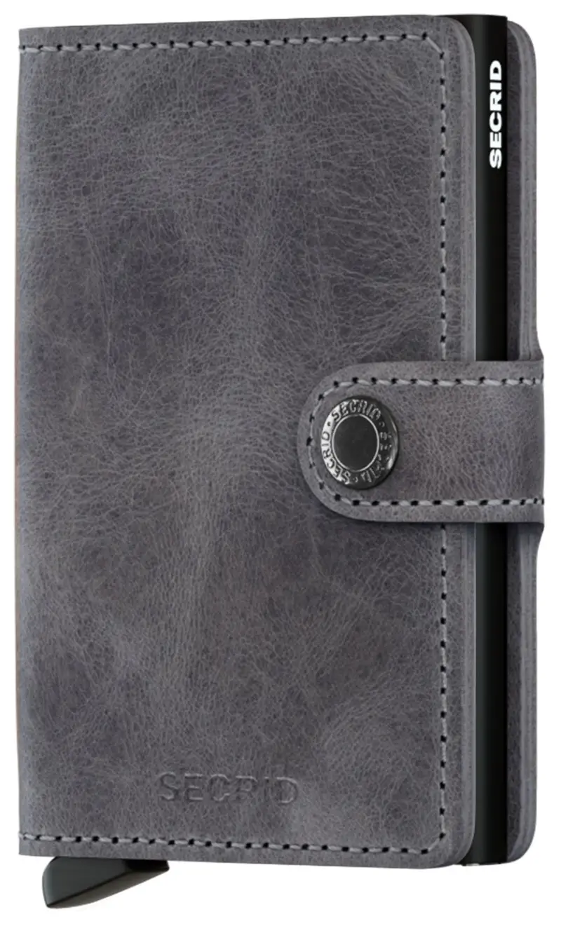 Mini portafoglio secrid vintage, colore grigio