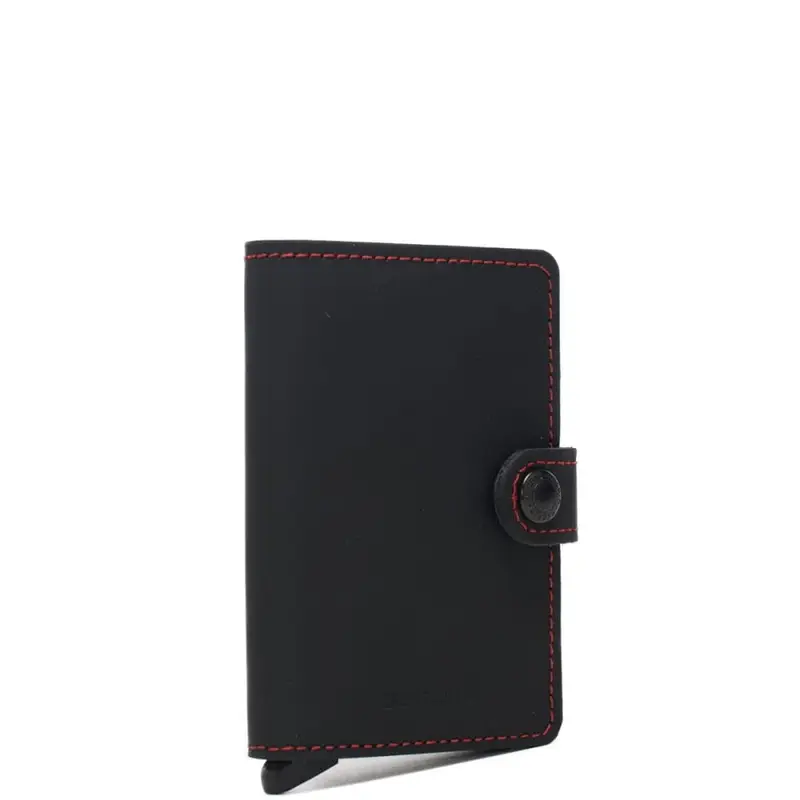 Secrid miniwallet matte in pelle opaca nero e rosso miniatura 3
