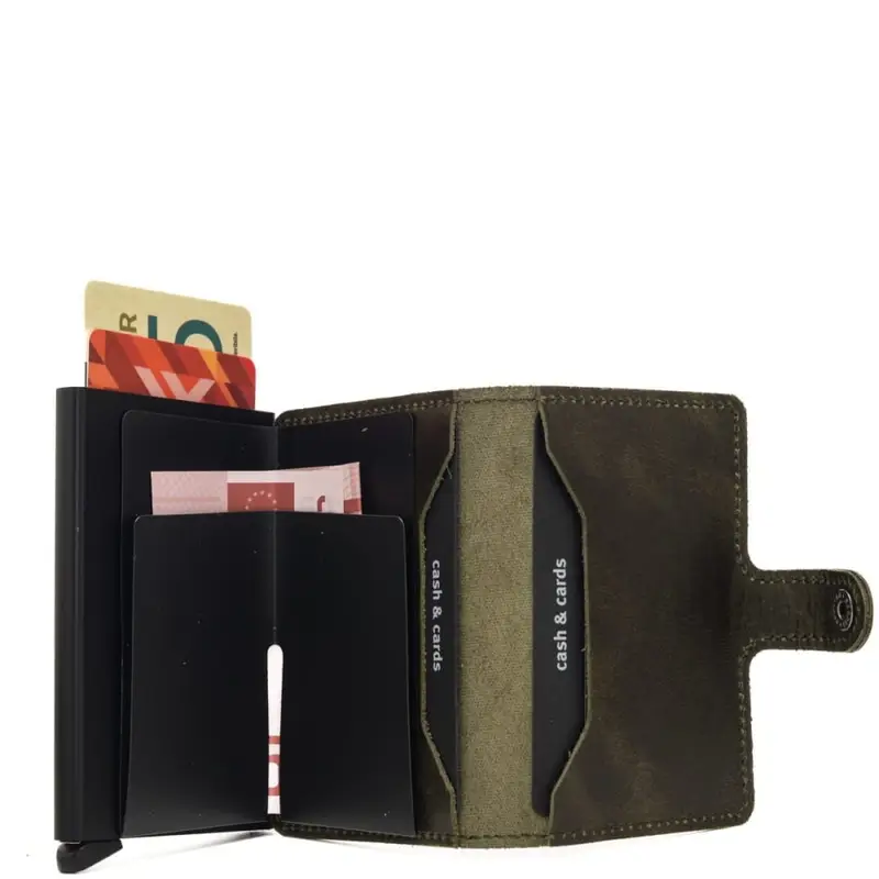 Secrid miniwallet vintage verde nero miniatura 3