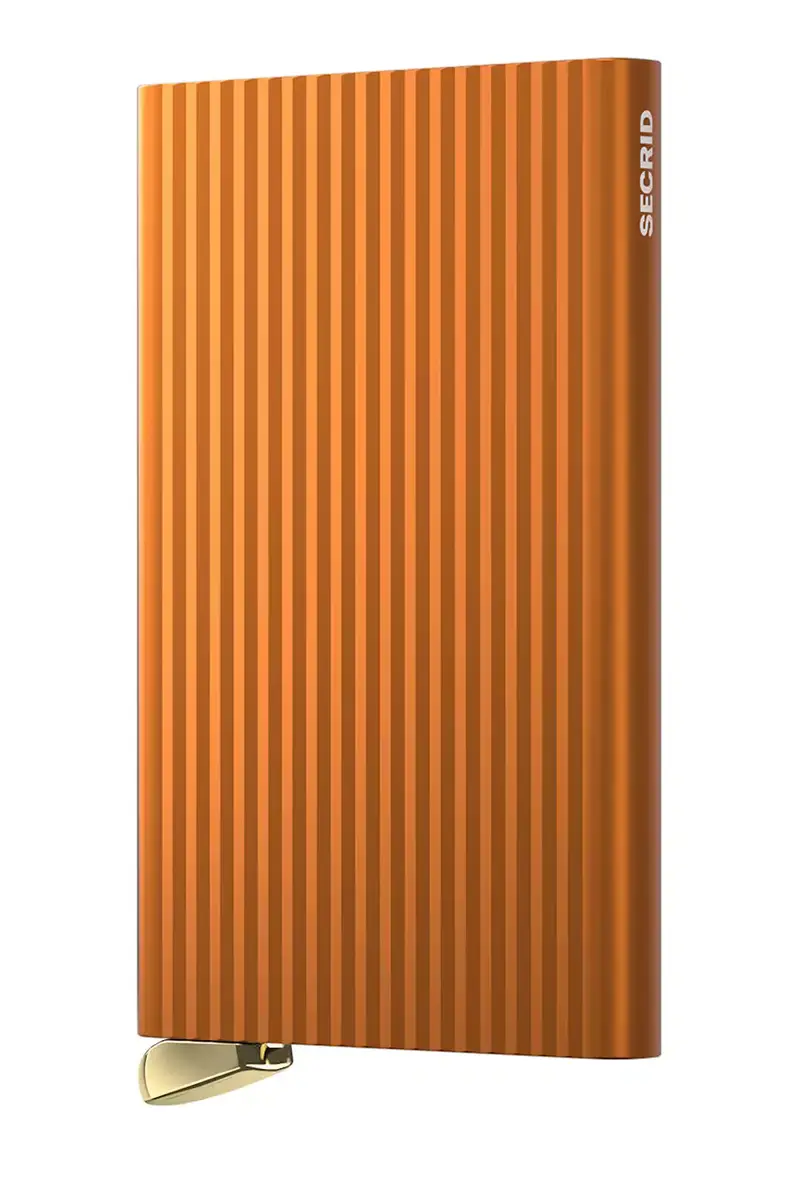 portacarte FLUTED colore arancione