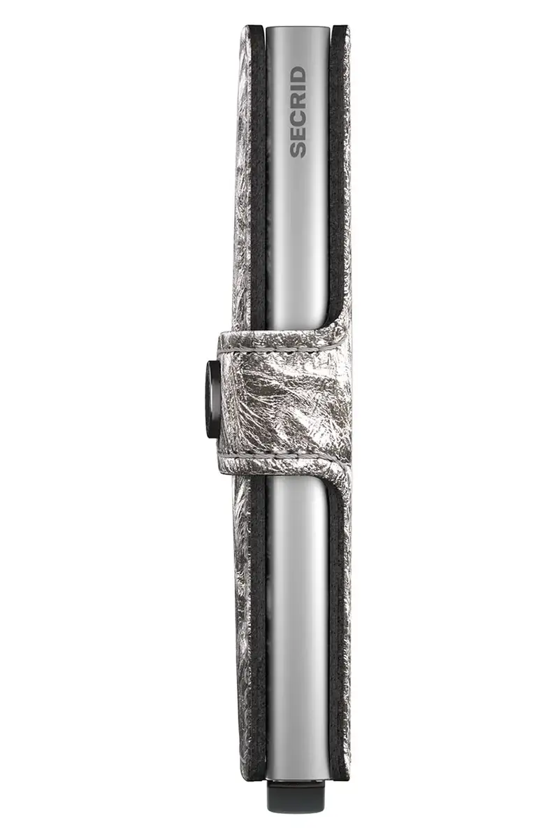 portafoglio in pelle Argento miniatura 5