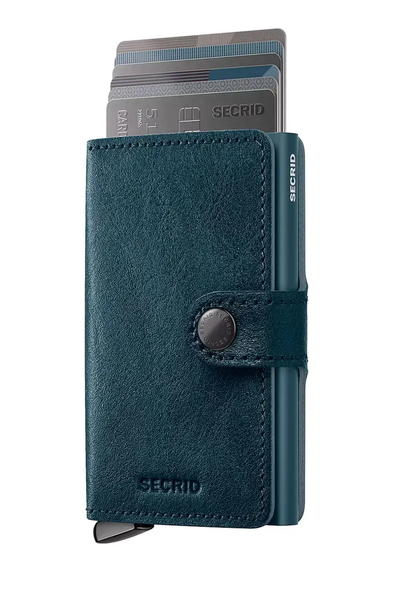 portafoglio in pelle BASCO colore blu miniatura 2