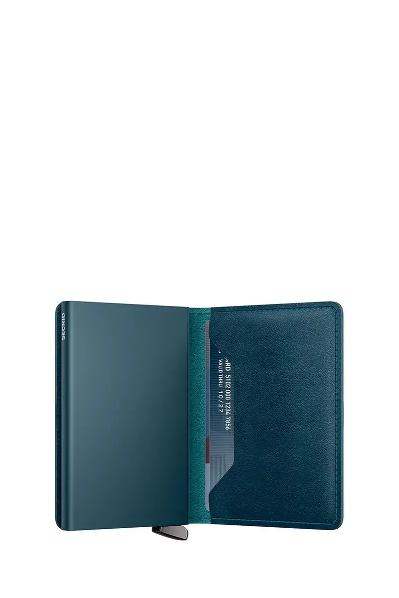 portafoglio in pelle BASCO colore blu miniatura 4