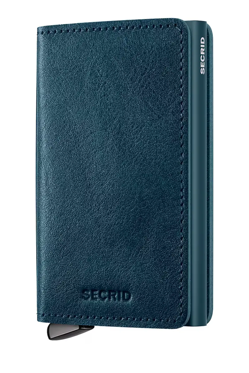 portafoglio in pelle BASCO colore blu