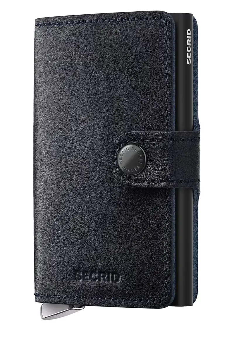 portafoglio in pelle BASCO colore blu navy