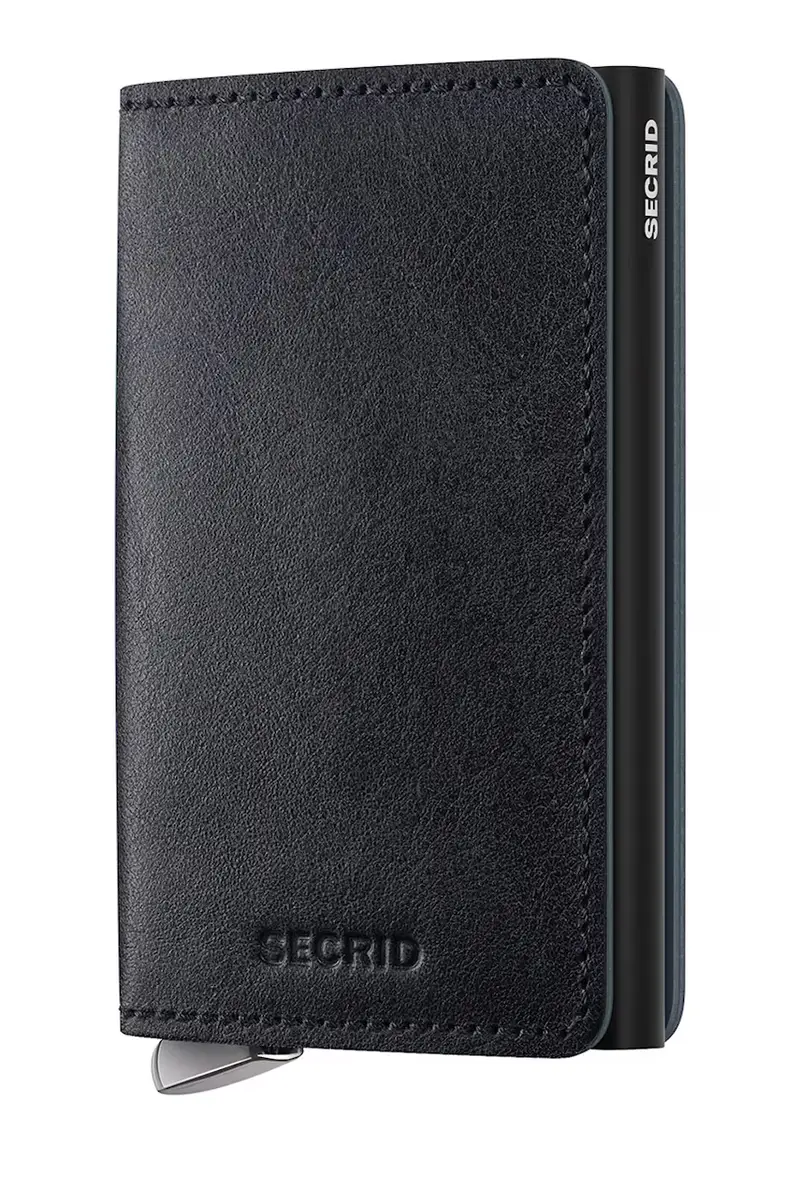 portafoglio in pelle BASCO colore blu navy