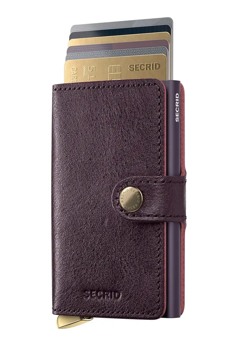 portafoglio in pelle BASCO colore granata miniatura 2