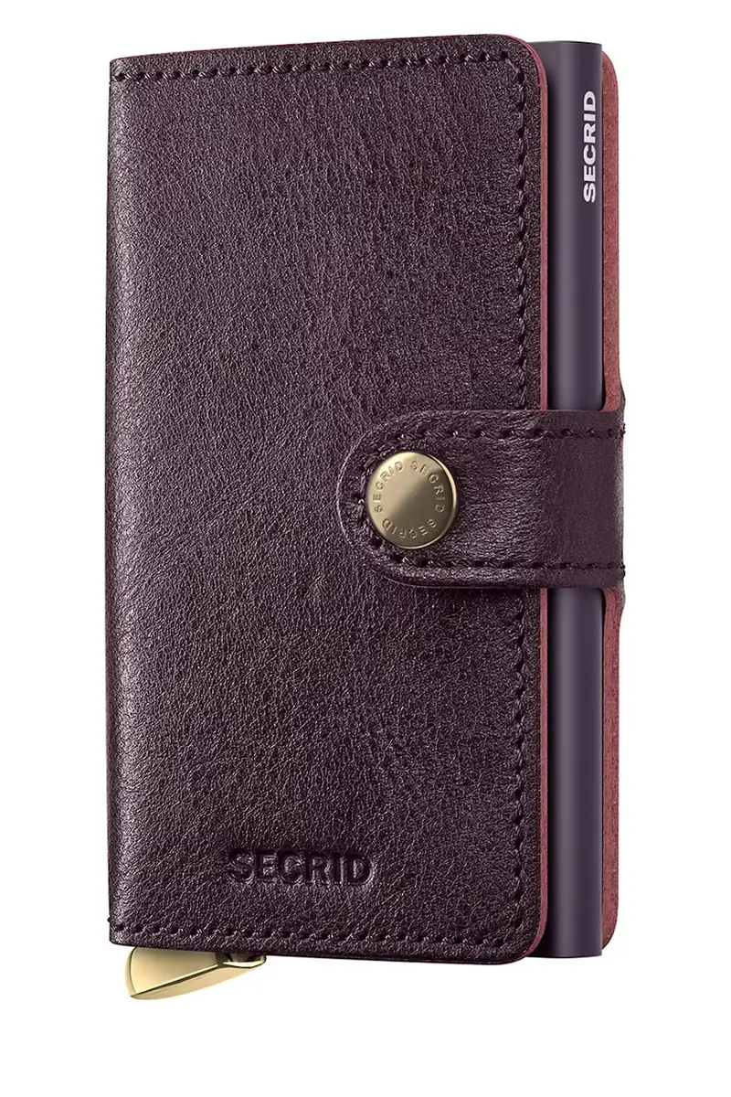 portafoglio in pelle BASCO colore granata