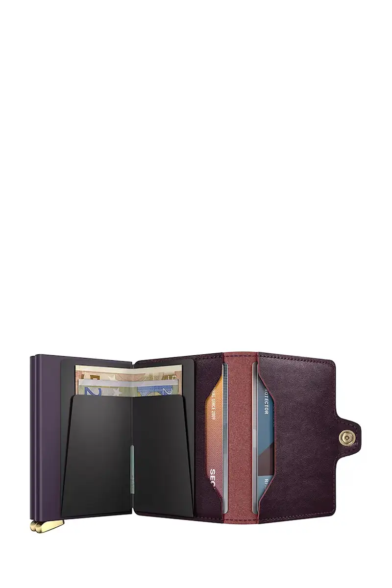 portafoglio in pelle BASCO colore granata miniatura 3