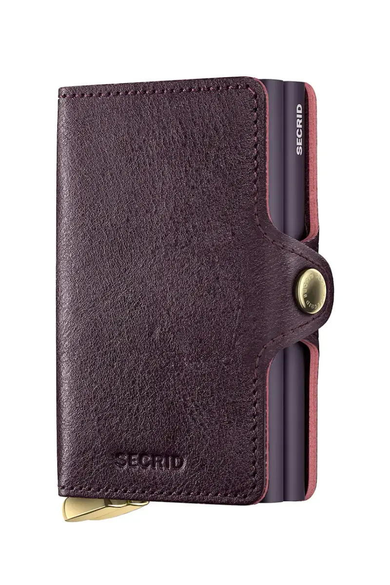 portafoglio in pelle BASCO colore granata