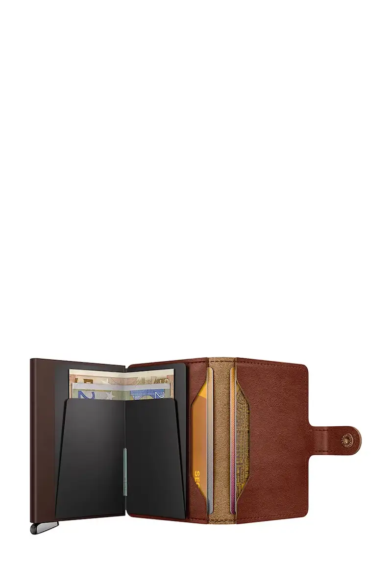 portafoglio in pelle BASCO colore marrone miniatura 3