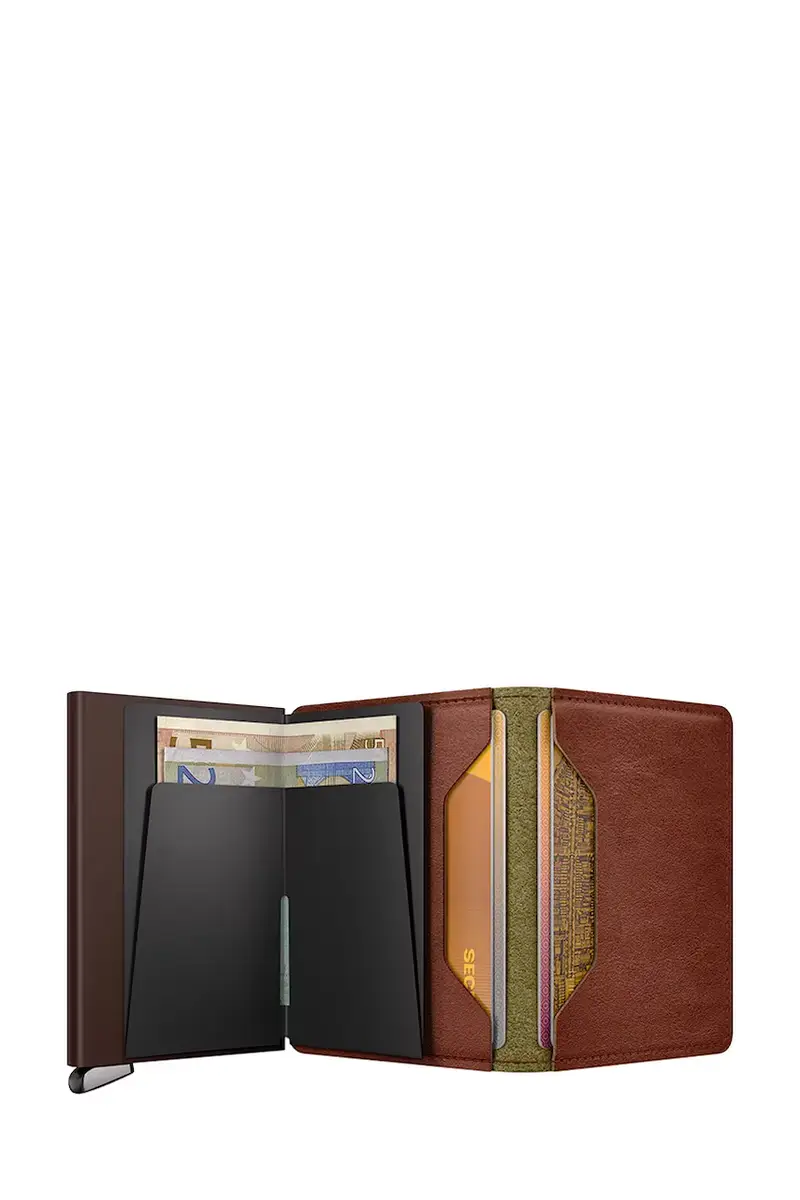 portafoglio in pelle BASCO colore marrone miniatura 3