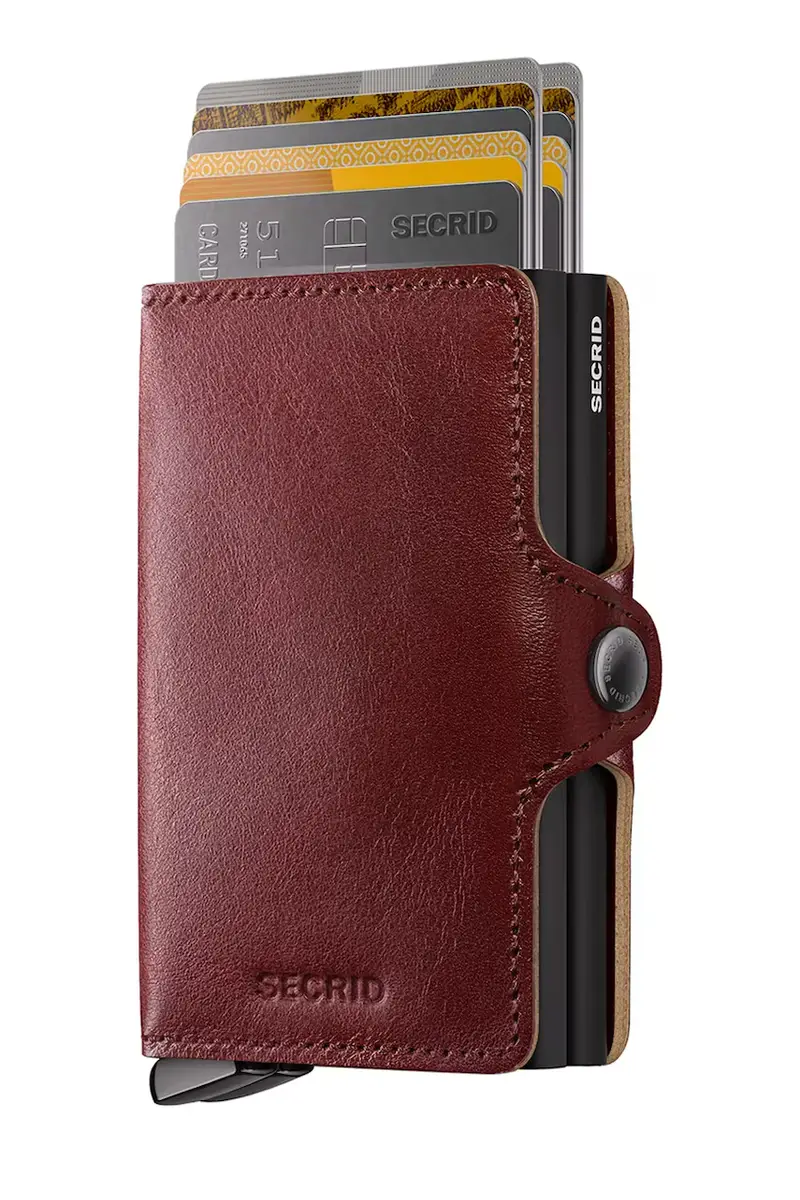 portafoglio in pelle BASCO colore marrone miniatura 2