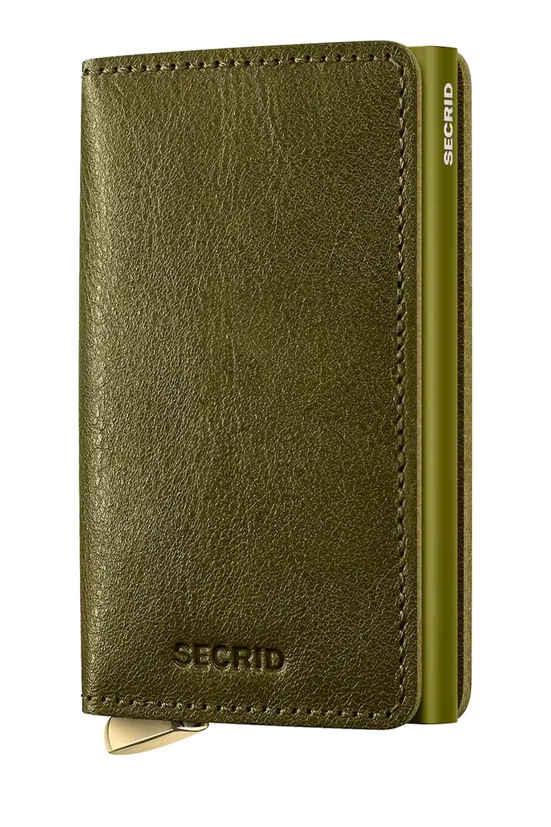 portafoglio in pelle BASCO colore verde