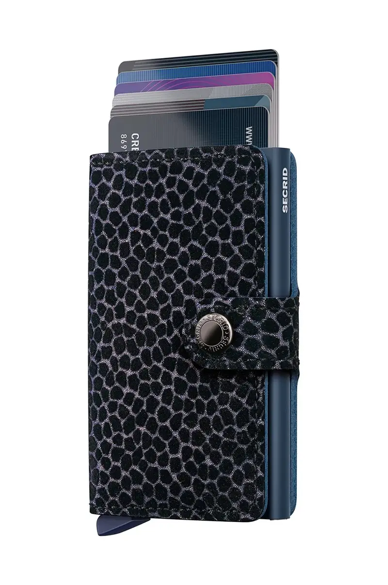 portafoglio in pelle Blu miniatura 2