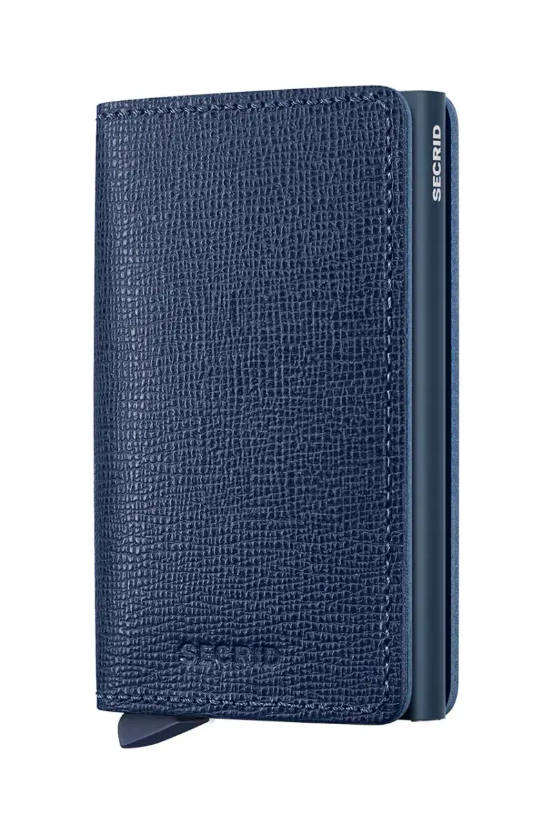 portafoglio in pelle Blu navy