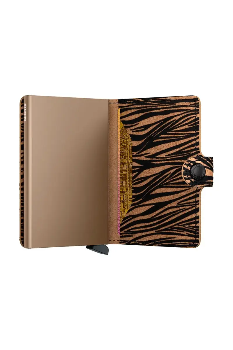 portafoglio in pelle colore beige MZe-Beige miniatura 4