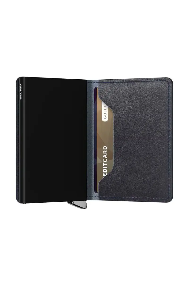 portafoglio in pelle colore blu navy SBc-Navy miniatura 4