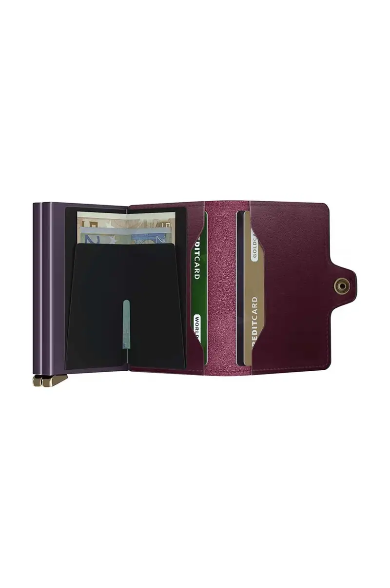 portafoglio in pelle colore granata TDu-Bordeaux miniatura 3