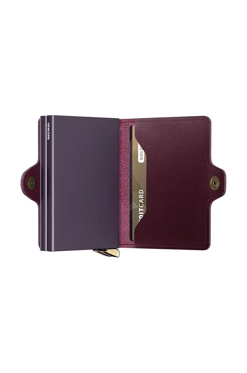 portafoglio in pelle colore granata TDu-Bordeaux miniatura 4