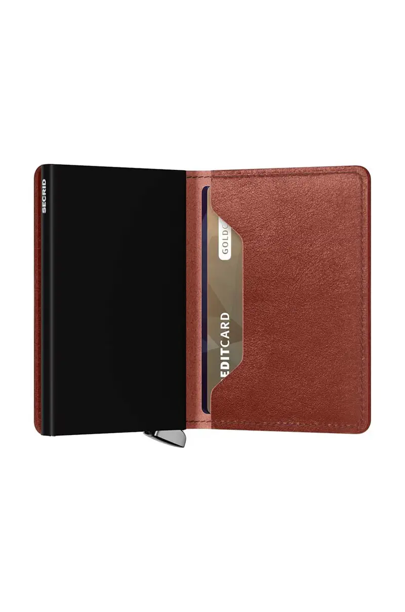 portafoglio in pelle colore marrone SBc-Brown miniatura 4