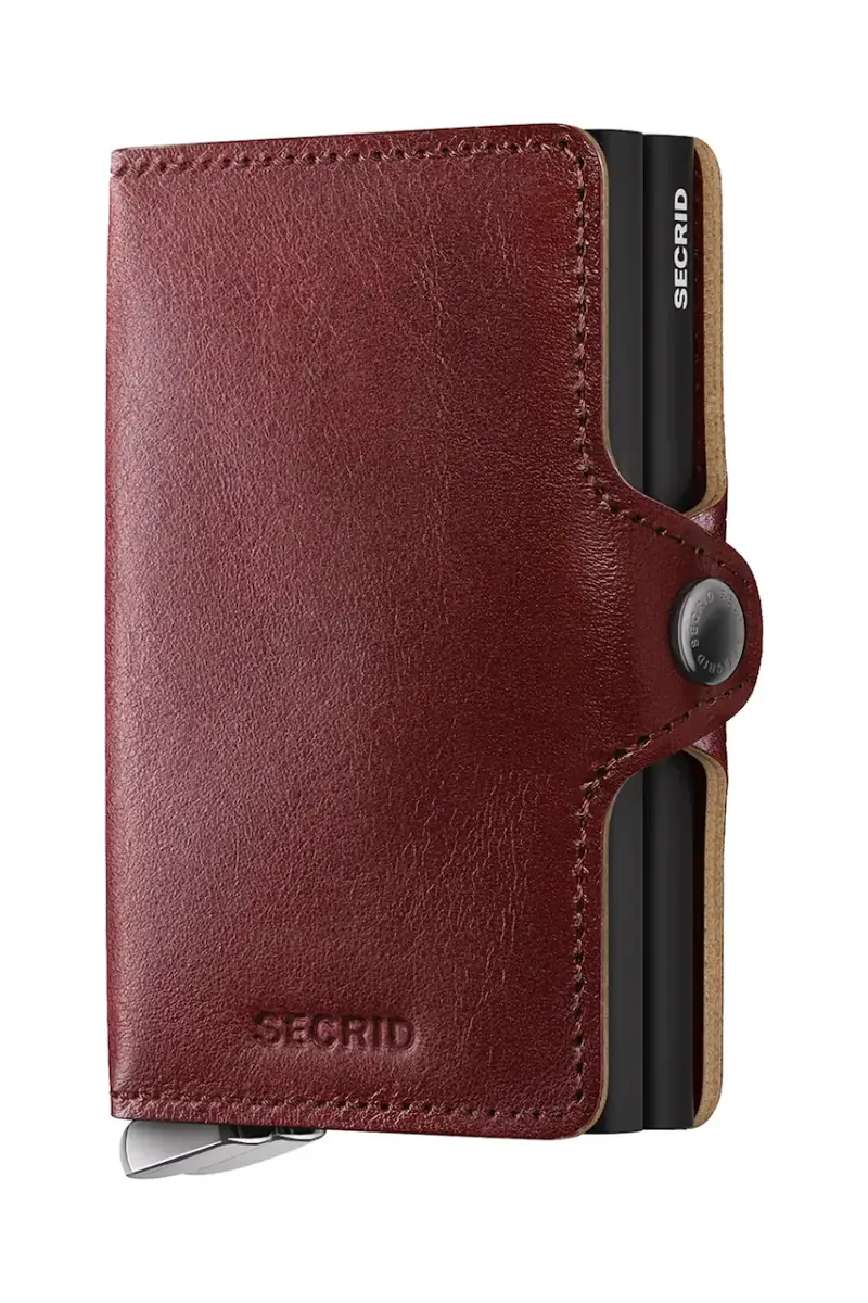 portafoglio in pelle colore marrone TBc-Brown