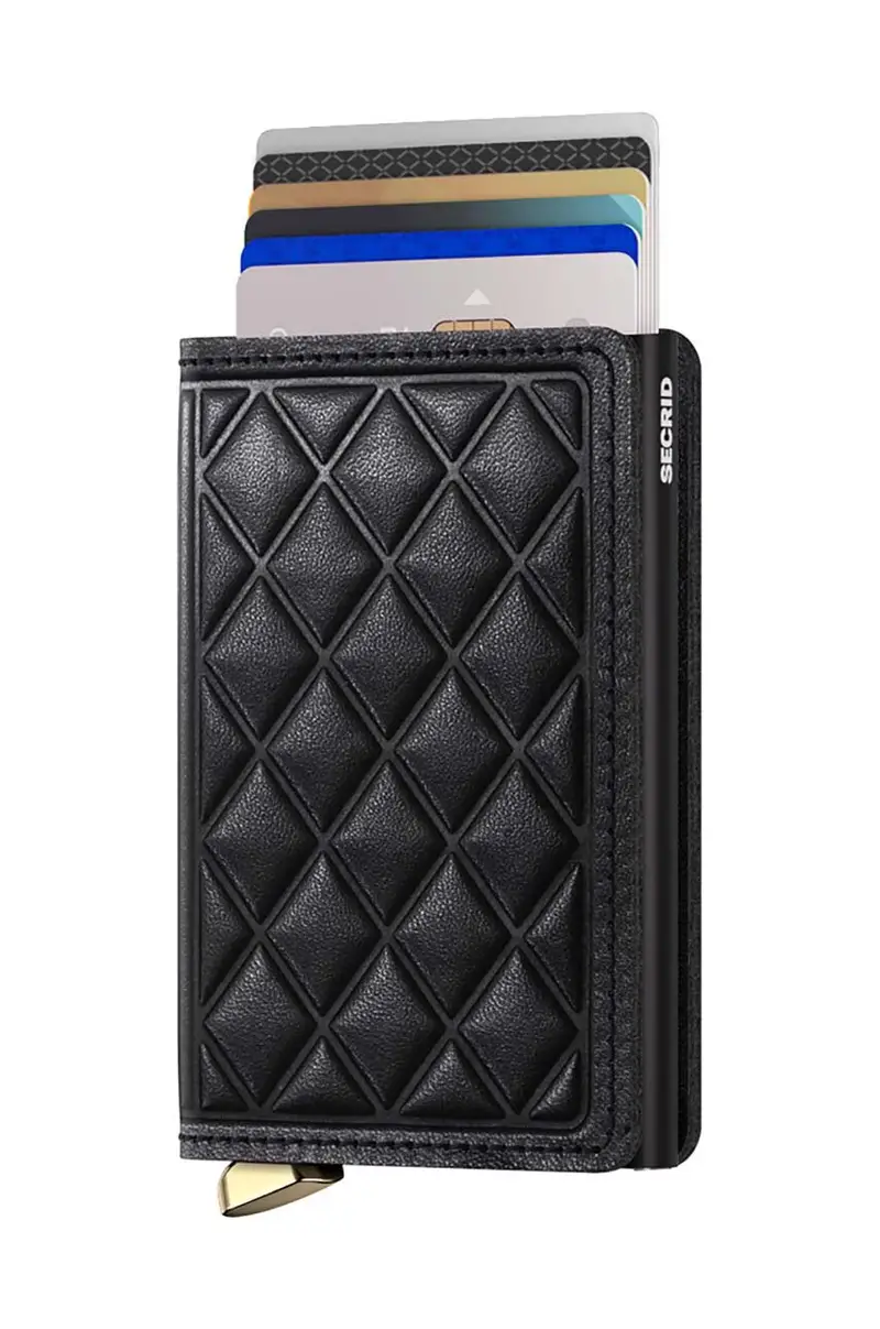 portafoglio in pelle colore nero SEd-Black miniatura 2