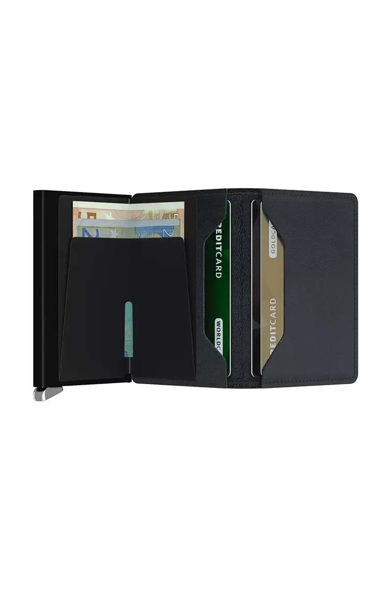 portafoglio in pelle colore nero SEl-Black miniatura 3