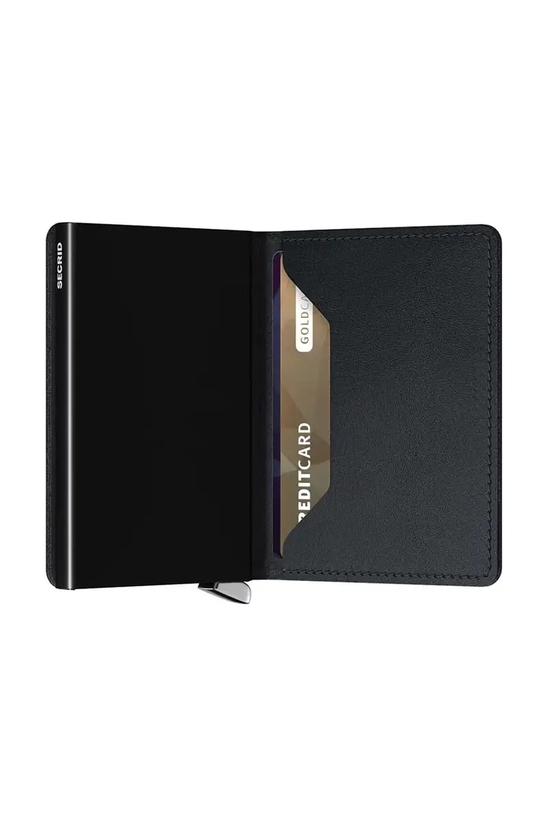 portafoglio in pelle colore nero SEl-Black miniatura 4