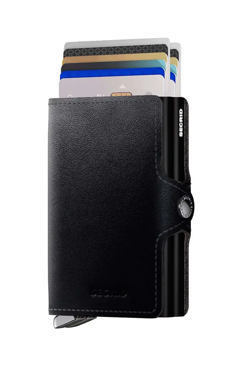 portafoglio in pelle colore nero TDu-Black miniatura 2