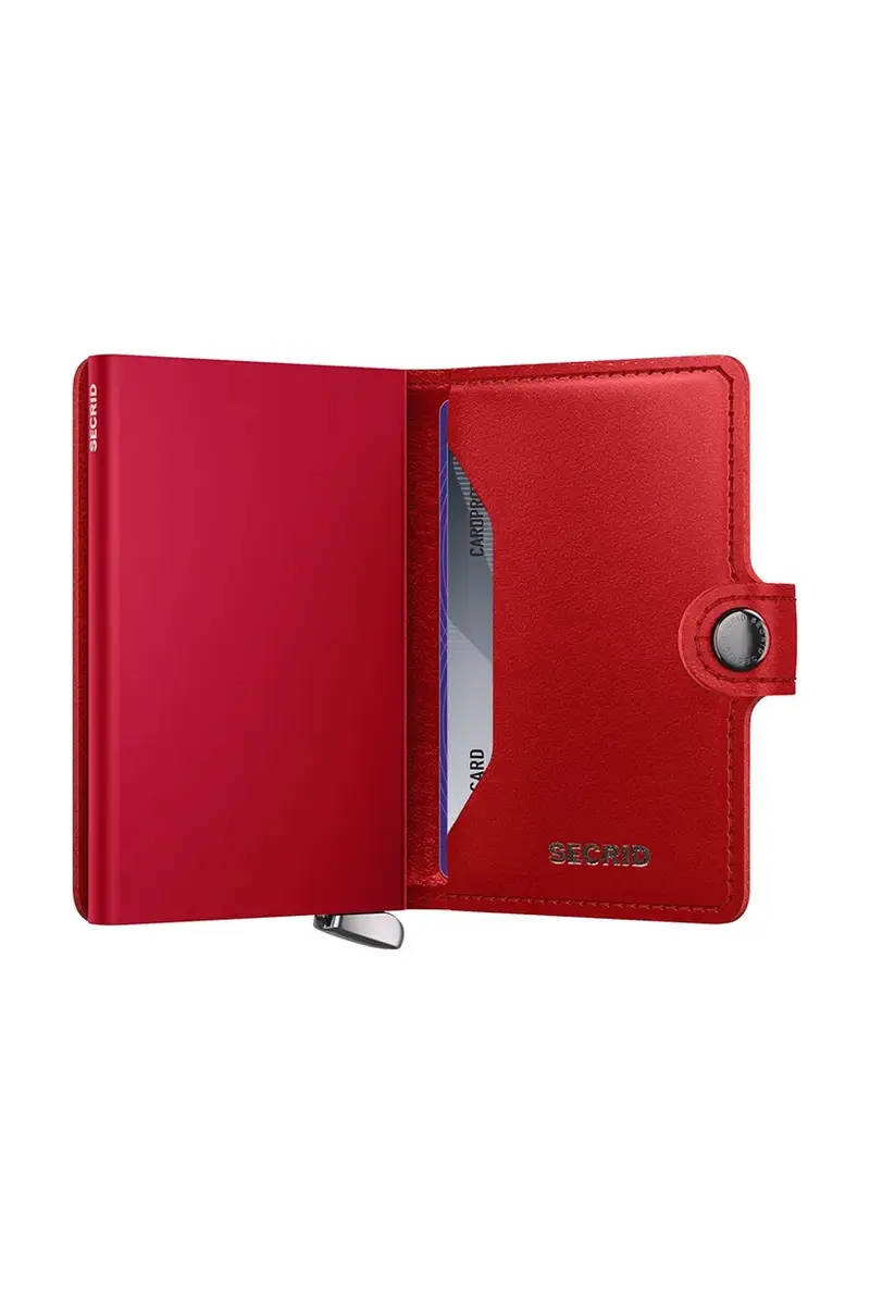 portafoglio in pelle colore rosso MEd-Red miniatura 4