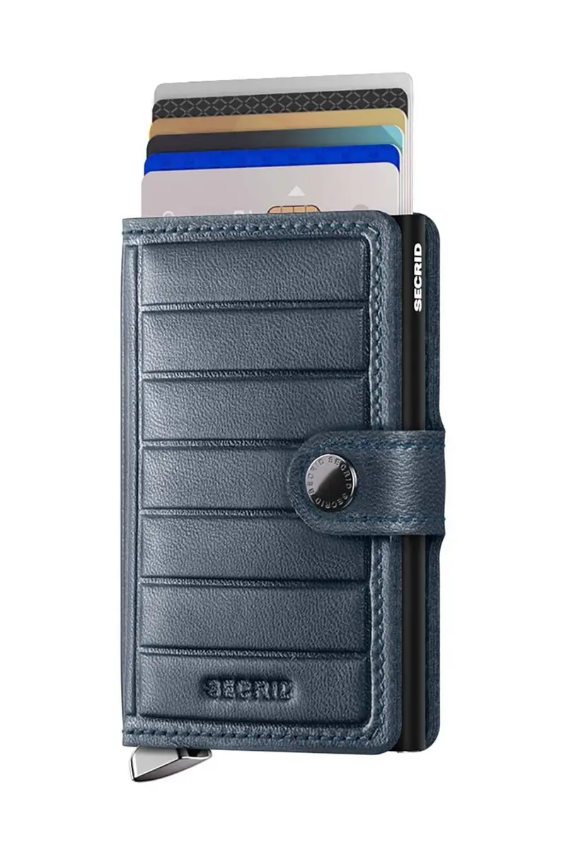 portafoglio in pelle colore verde MEl-Teal Turchese miniatura 2