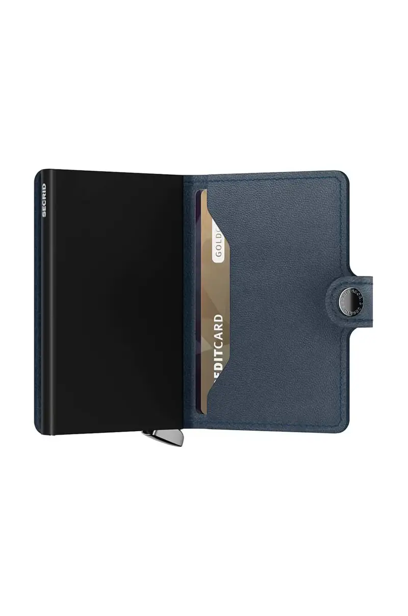 portafoglio in pelle colore verde MEl-Teal Turchese miniatura 4