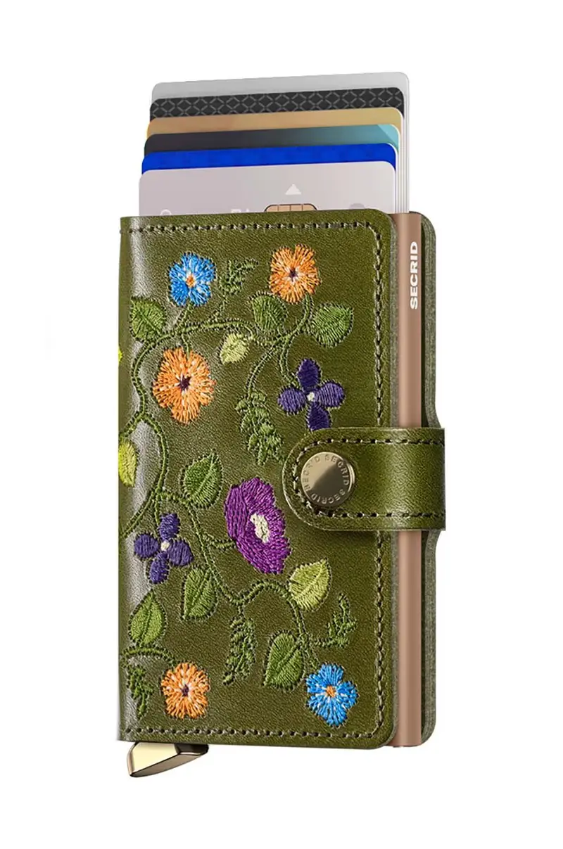 portafoglio in pelle colore verde MSt-Olive miniatura 2