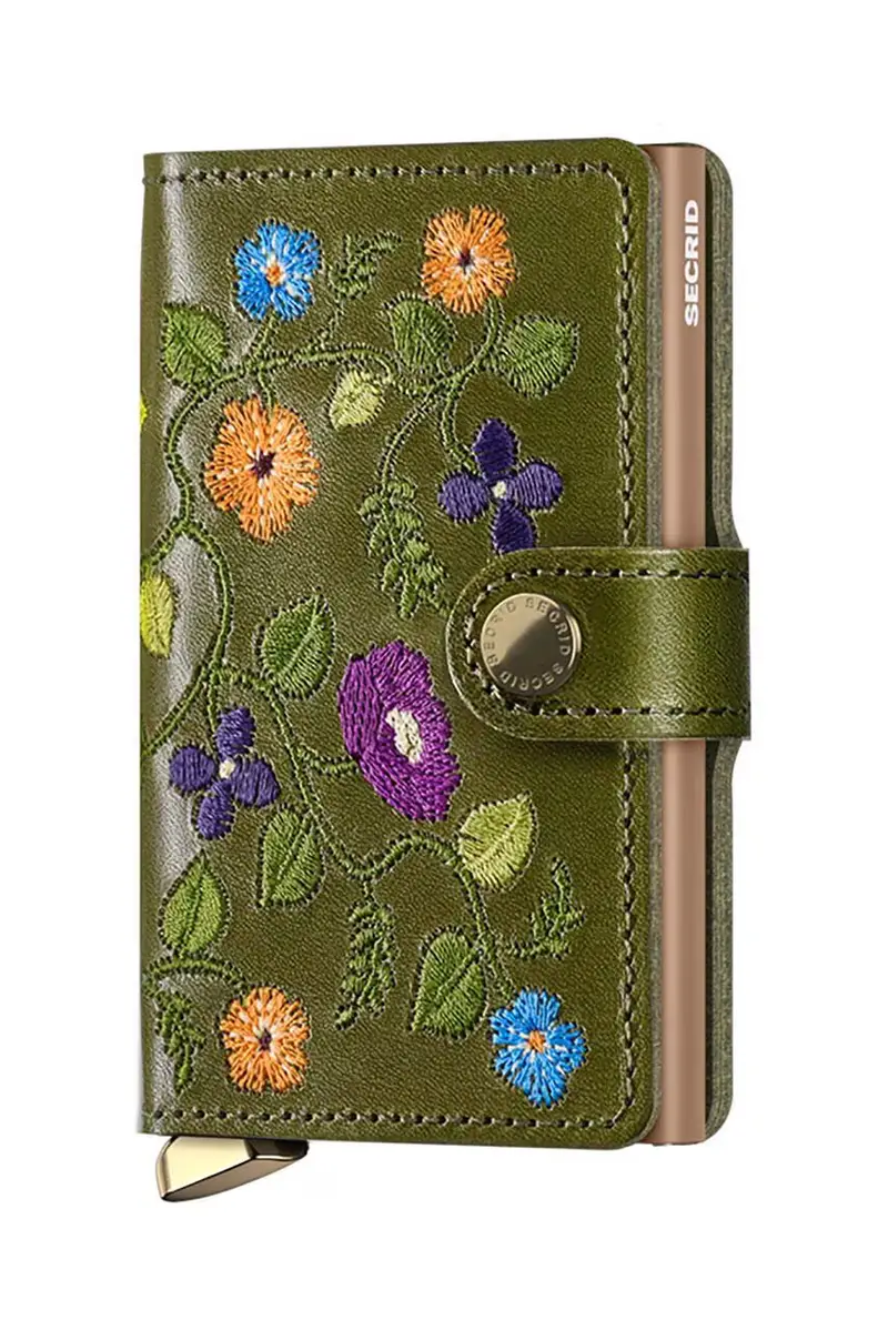 portafoglio in pelle colore verde MSt-Olive