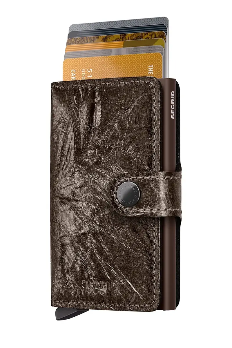 portafoglio in pelle CRUNCH Marrone miniatura 2