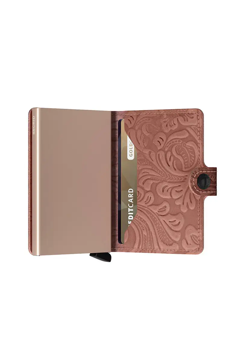 portafoglio in pelle donna Rosa miniatura 3