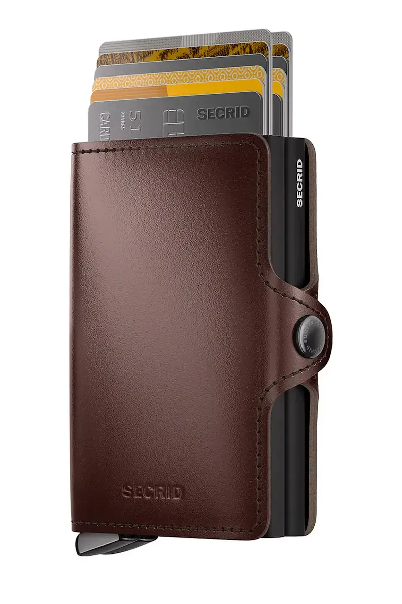 portafoglio in pelle DUSK colore marrone miniatura 2