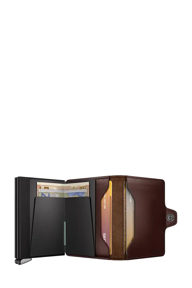 portafoglio in pelle DUSK colore marrone miniatura 3