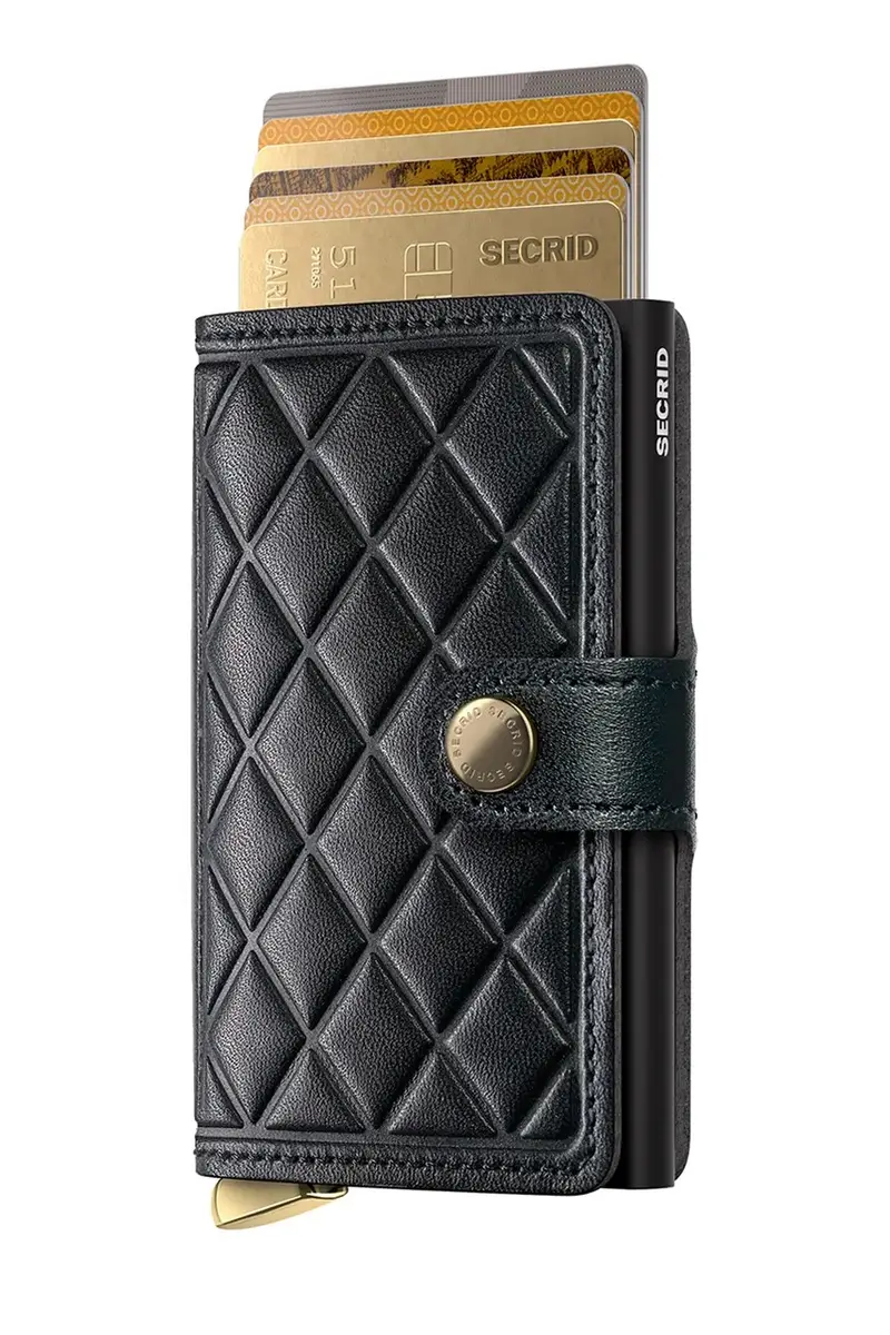 portafoglio in pelle EMBOSS DIAMOND Nero miniatura 2