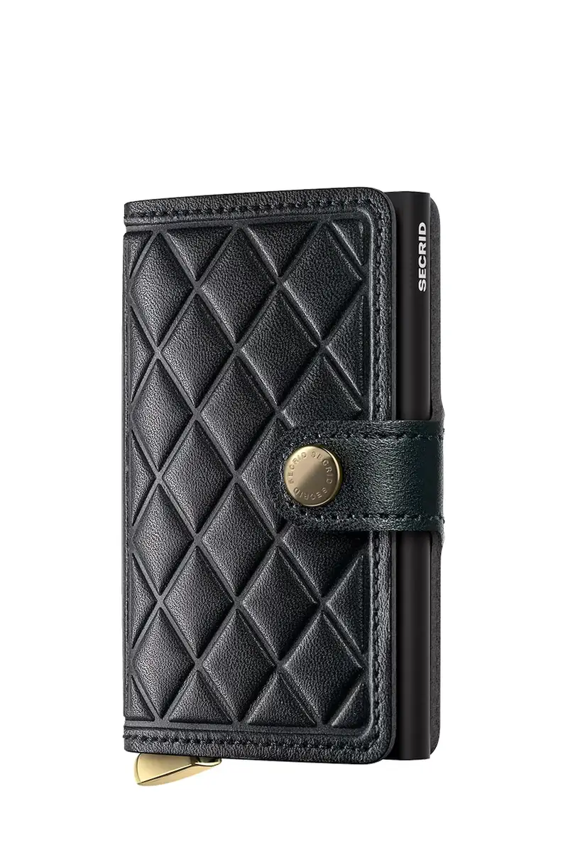 portafoglio in pelle EMBOSS DIAMOND Nero