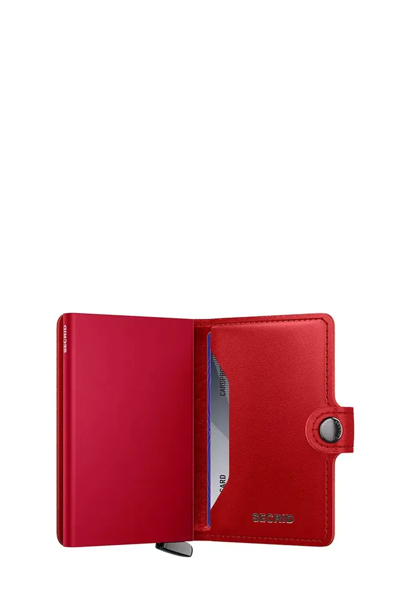 portafoglio in pelle EMBOSS DIAMOND Rosso miniatura 4