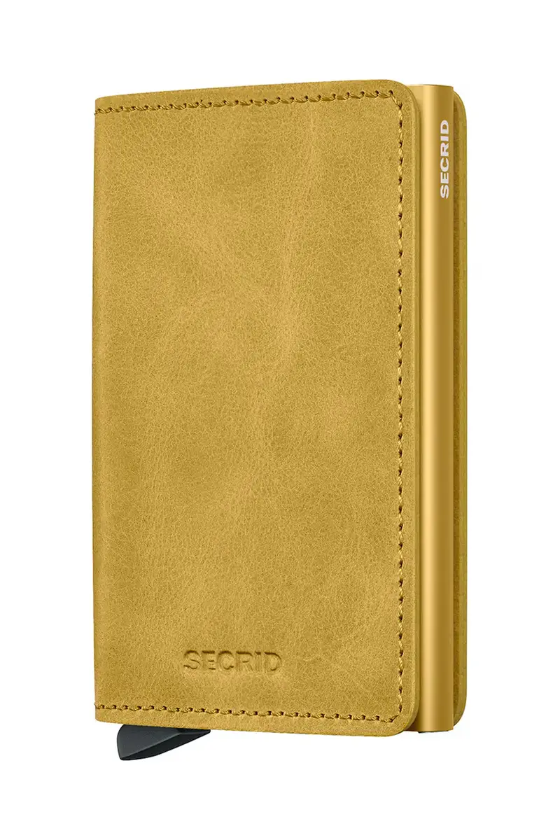 portafoglio in pelle Giallo