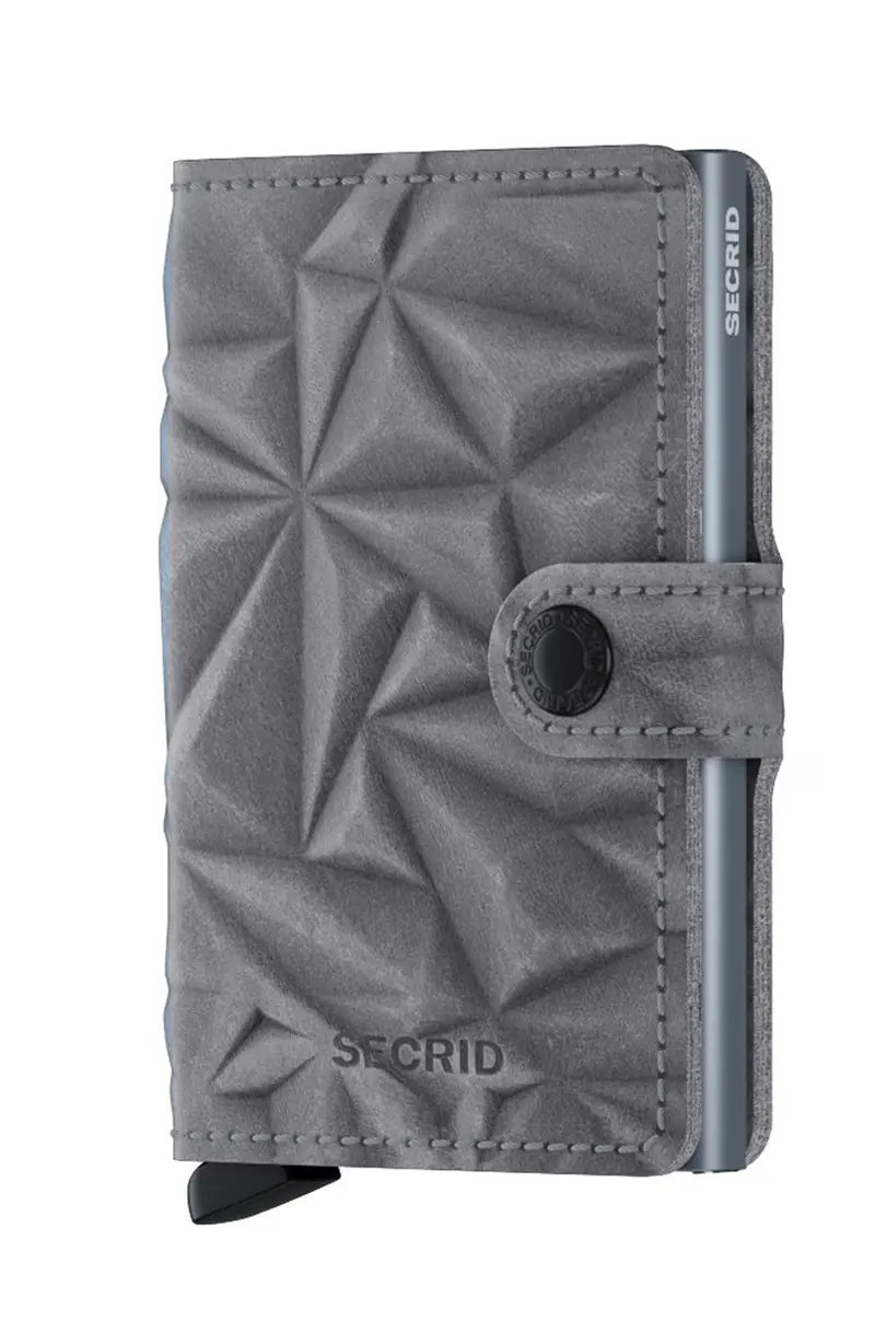 portafoglio in pelle Grigio miniatura 2