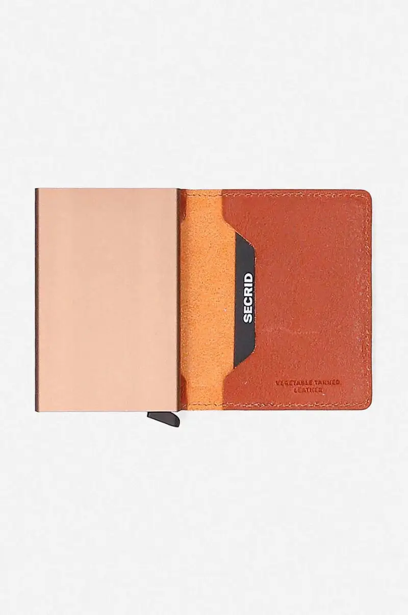 portafoglio in pelle Marrone miniatura 2