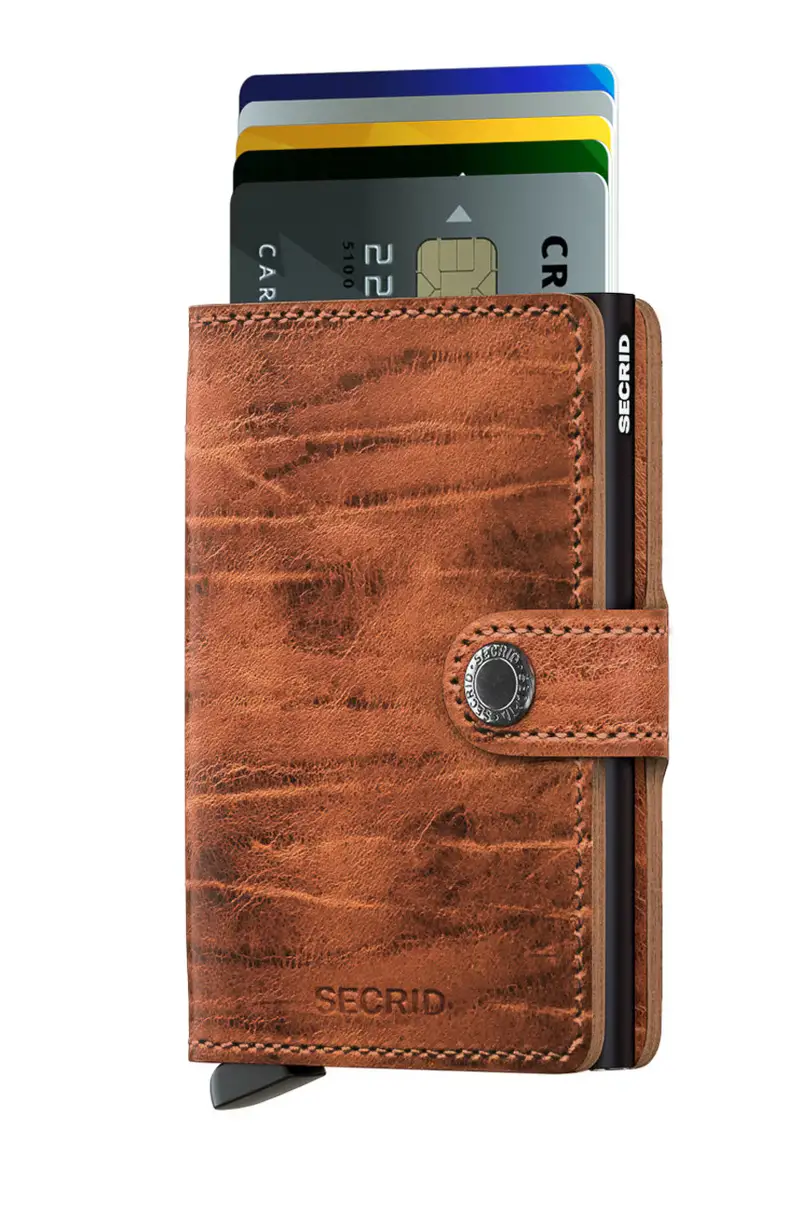 portafoglio in pelle Marrone miniatura 2