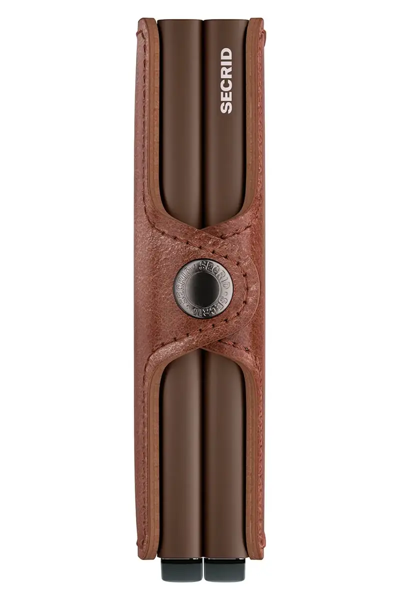 portafoglio in pelle Marrone miniatura 5