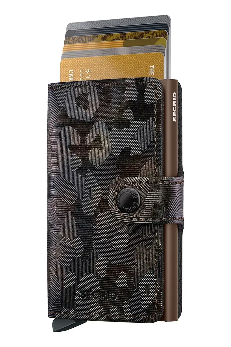 portafoglio in pelle Marrone miniatura 2