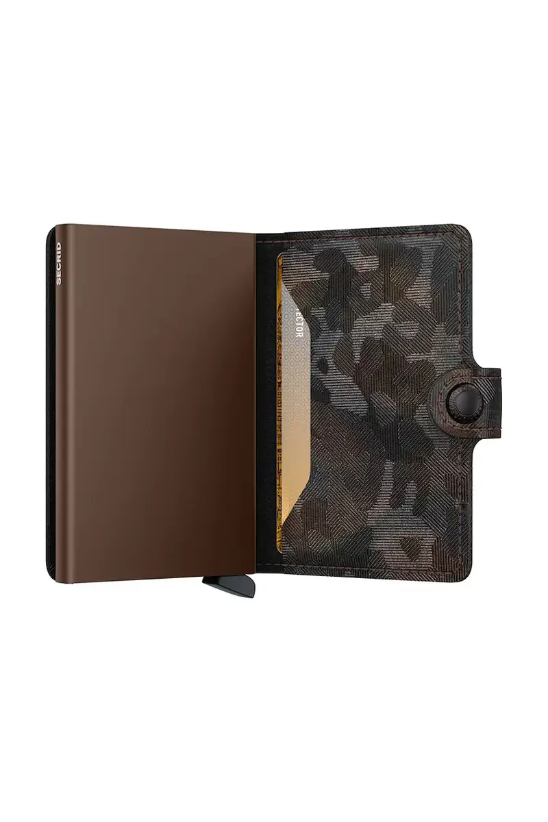 portafoglio in pelle Marrone miniatura 4